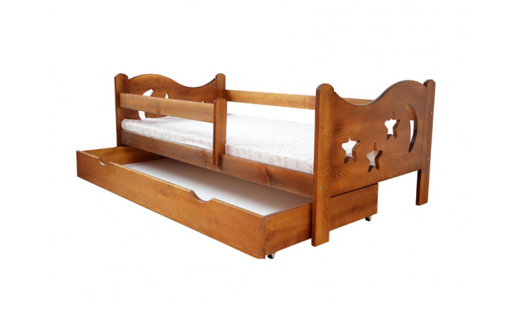 Кровать Звездочет детская из массива березы