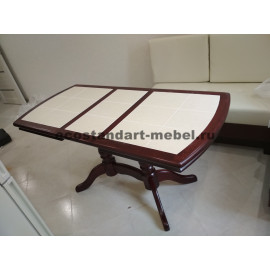Стол№16 2-х балясный с плиткой,мокко-3